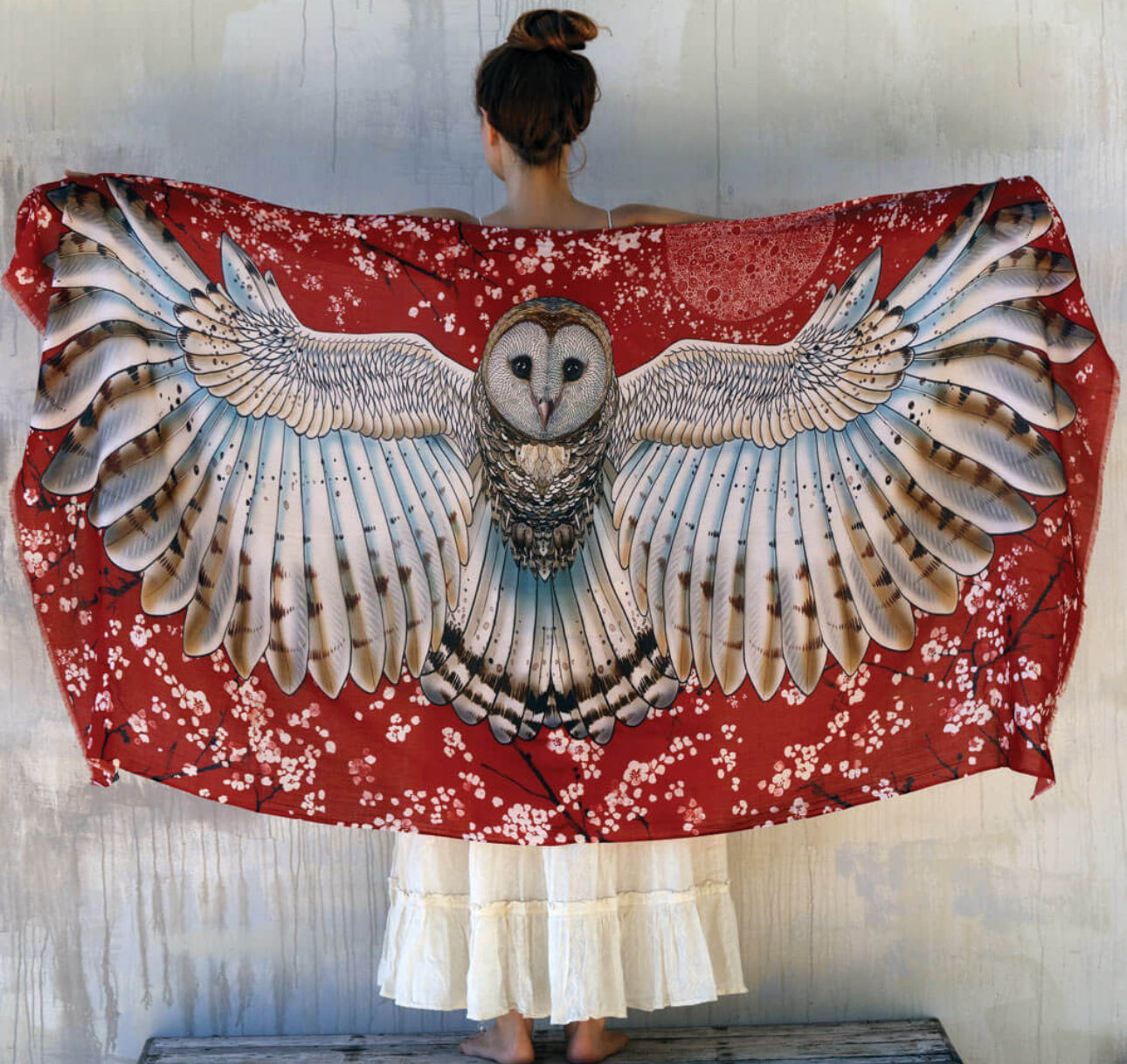 Cherry Owl Shawl