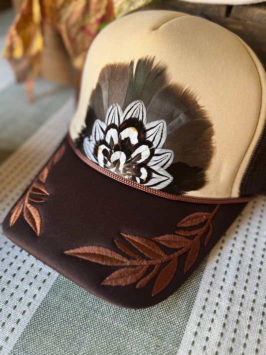 Stitched Feather Trucker