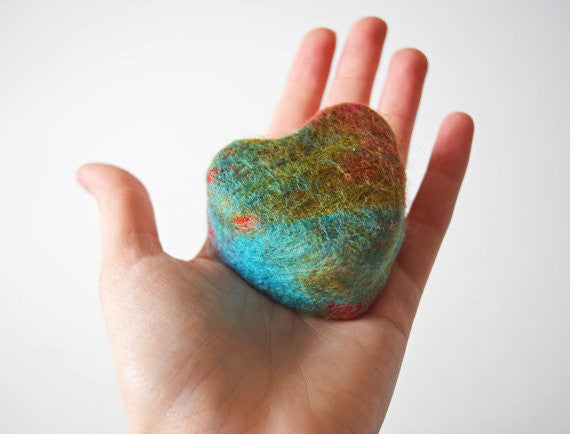 Heart Felted Soap  (Mint)